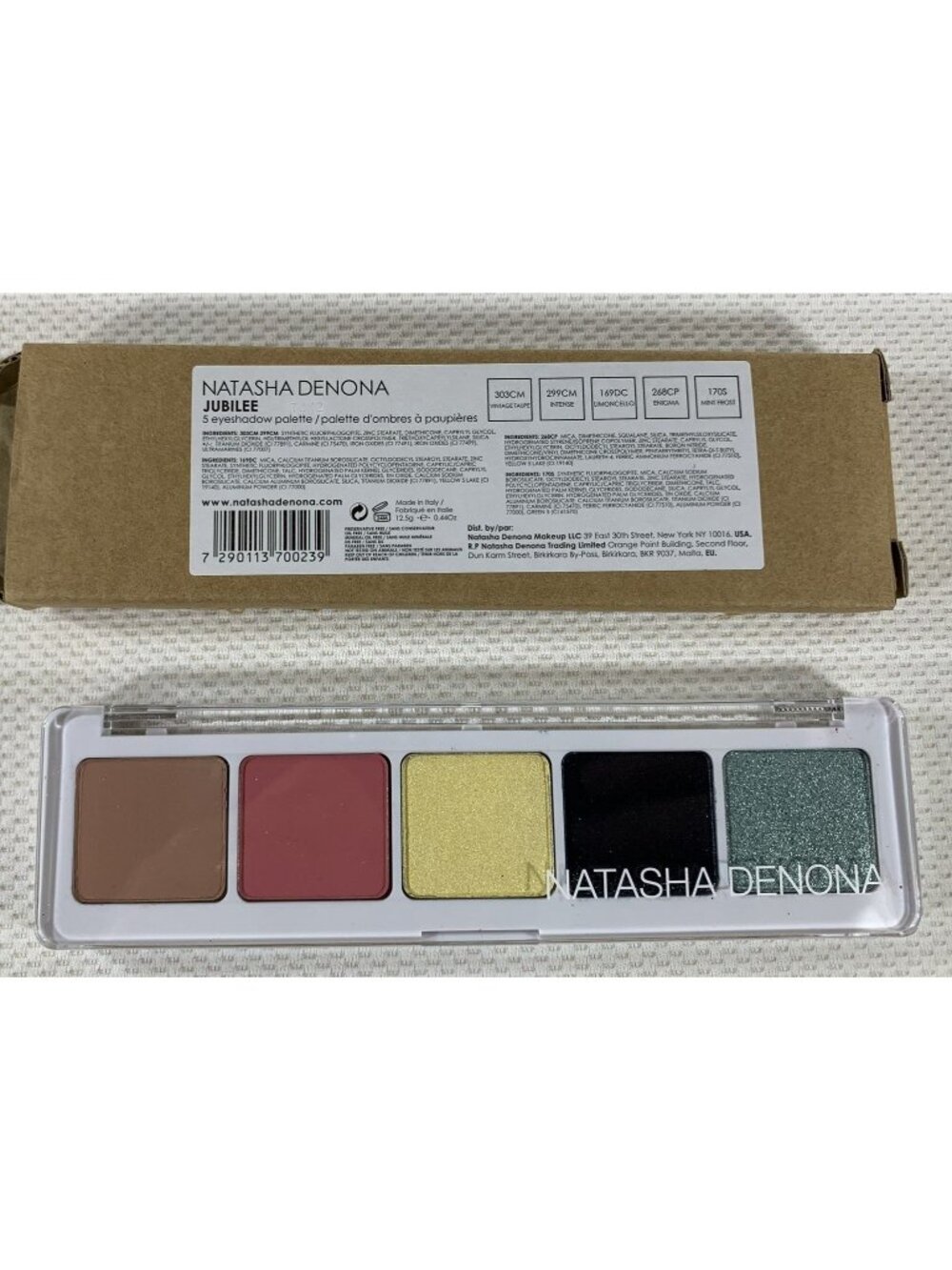 Natasha Denona Jubilee 5 Eyeshadow Palette Ultra Pigmented Full Size 12.5 g NEW
